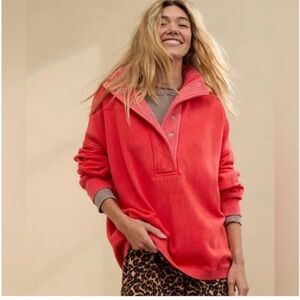 aerie snap button oversized  sweatshirt XS